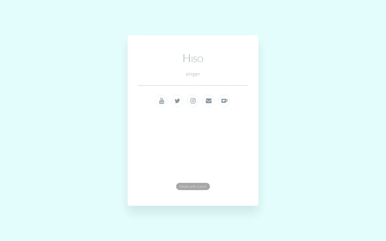 Carrd profile picture for @hiso